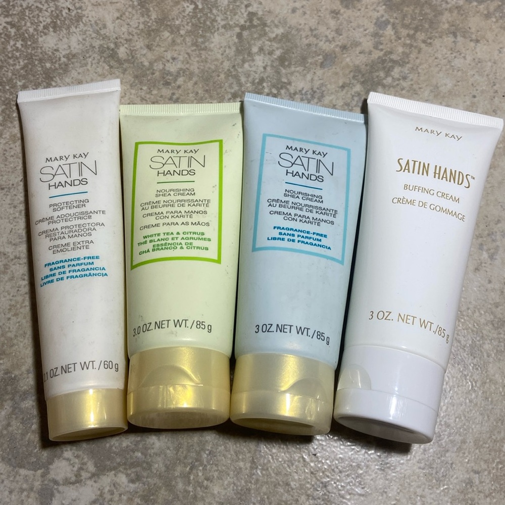 Mary Kay Lot of 4 Satin Hands Creams, Buffing Cream & Protecting Softener